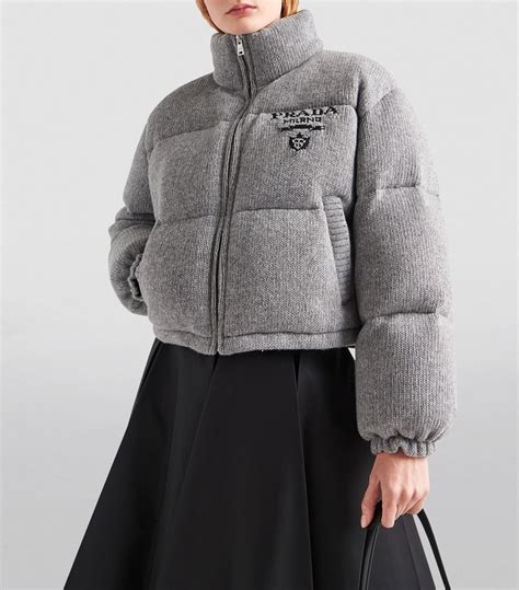 prada puffe|Prada cashmere puffer.